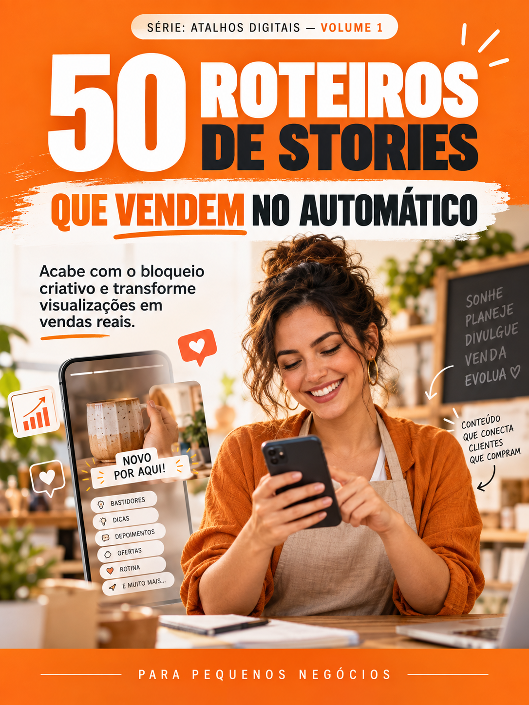 Capa do ebook 50 Roteiros de Stories